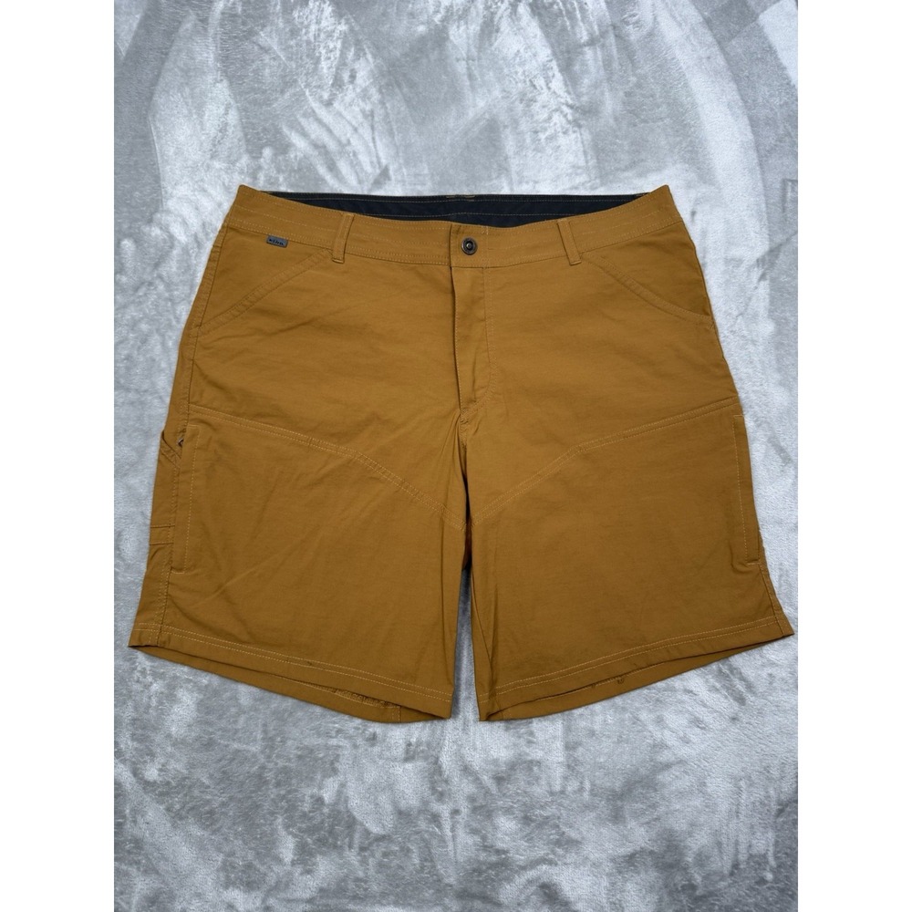 KUHL Renegade Cargo Shorts Mens 40 Brown Hiking Trail Stretch Utility Gorpcore